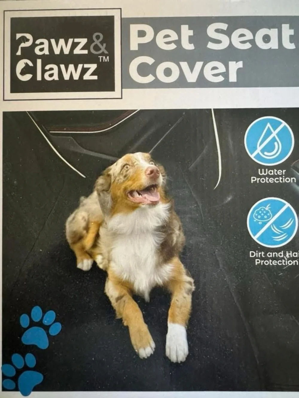 Pawz Clawz Black Pet Seat Cover for Dogs